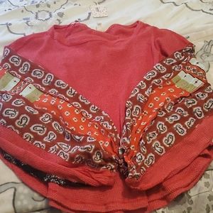 Free People blouson sleeve top